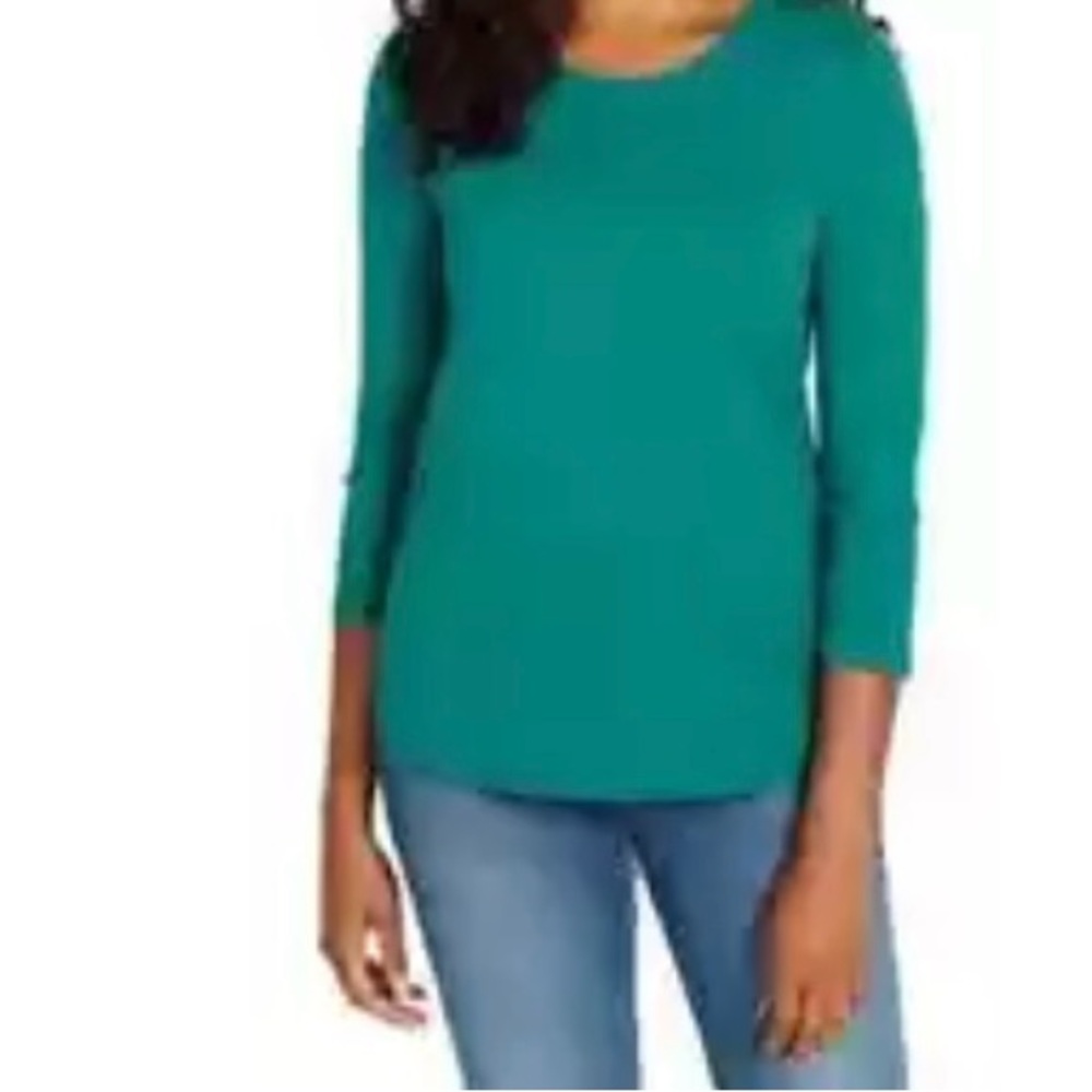 Kirkland d signature green ladies long sleeves slub tee multiple size XXL NWT